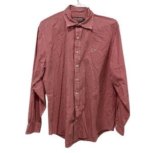 Vineyard‎ Vines by Shep & Ian Whale Shirt Men’s Medium Button Front Red Gingham